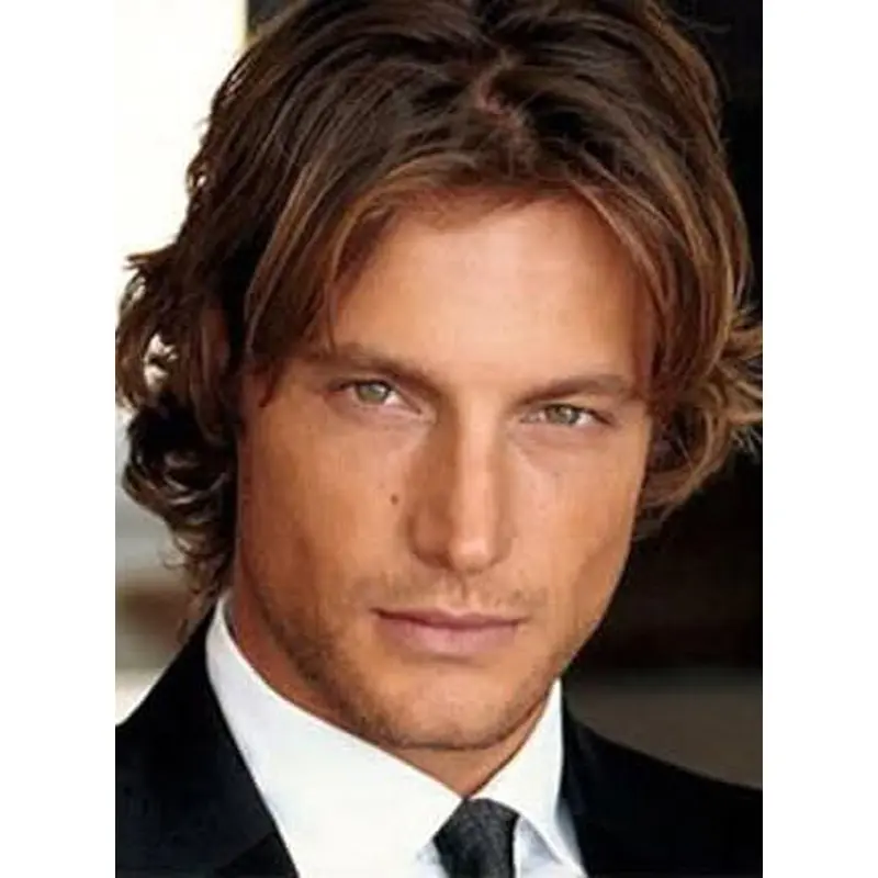 Fashionable Lace Front Wavy Short Men Wigs