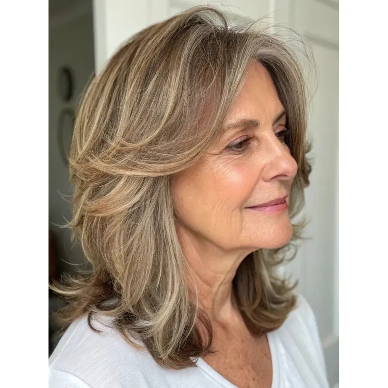 Brown Medium Wig 14" Monofilament Synthetic Wigs