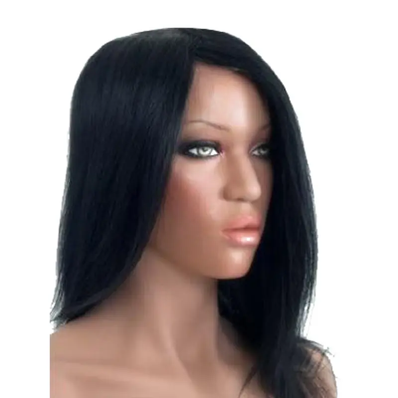 Fashionable Black Straight Long Human Hair Wigs