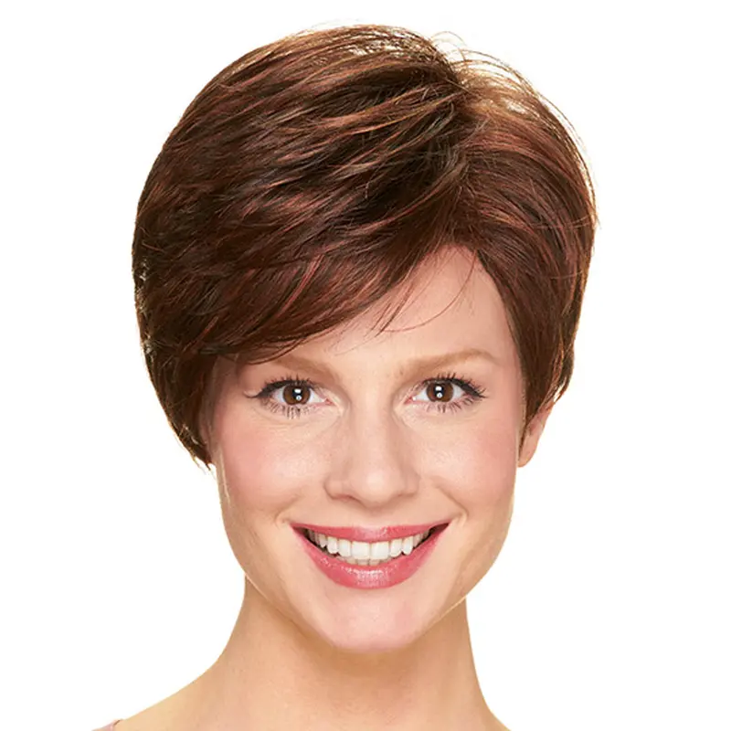 8" Straight Capless Synthetic Without Bangs Cheap Short Wigs