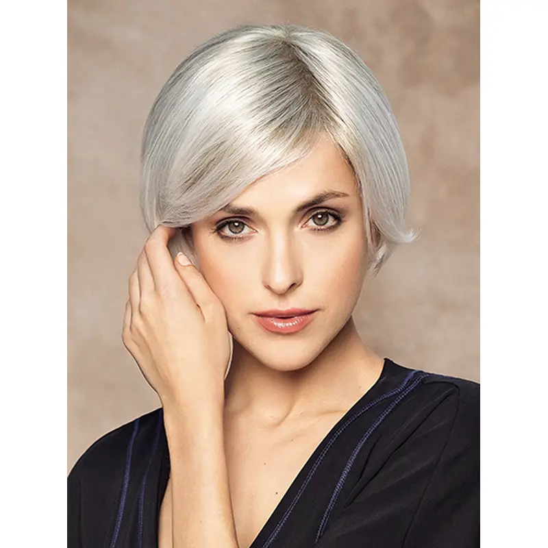 8" Straight Short Without Bangs 100 Human Hair Wigs