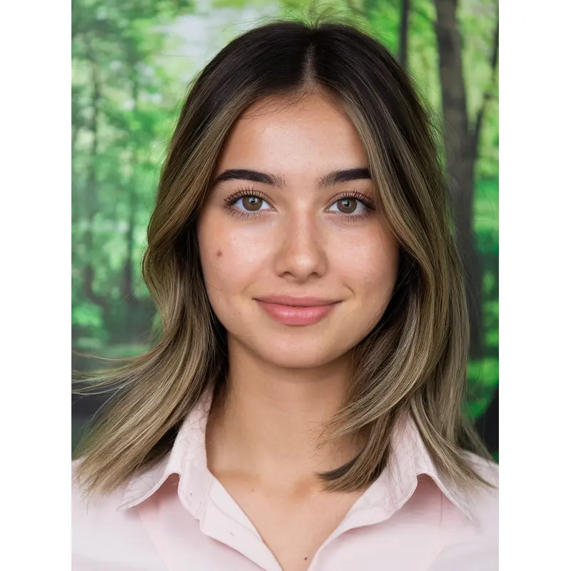 Medium Length Human Hair Lace Front Wigs Ombre/2 tone 14" Layered Wigs
