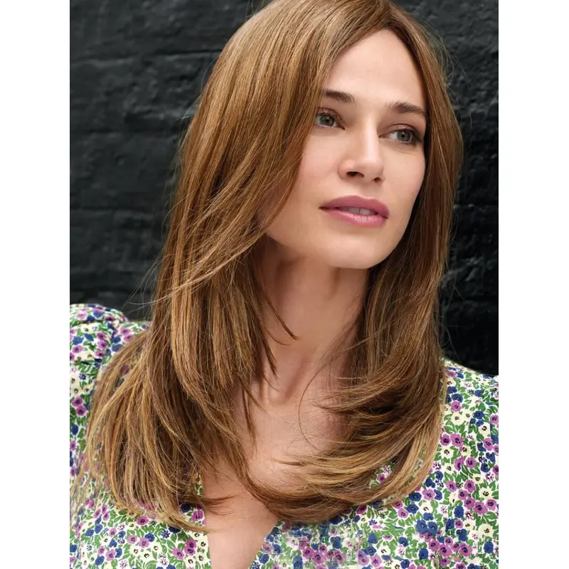 Blonde 100% Hand-Tied 16" Straight Without Bangs Synthetic Long Wigs Online