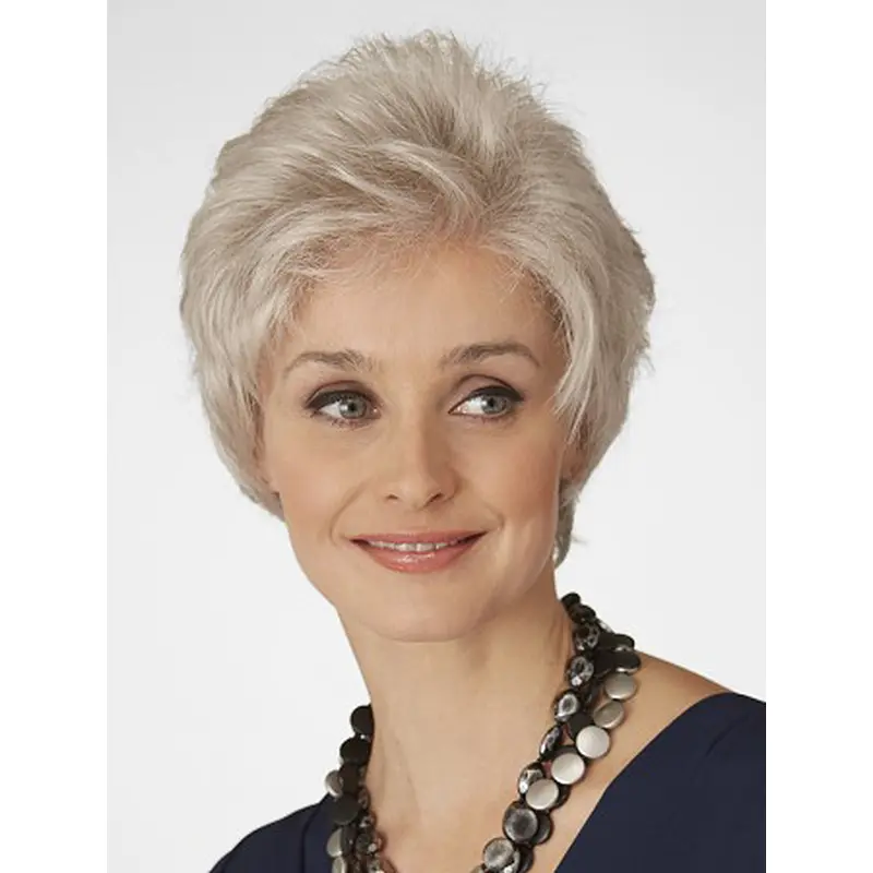 Amazing Short Wavy Grey Grey Fantastic Wigs