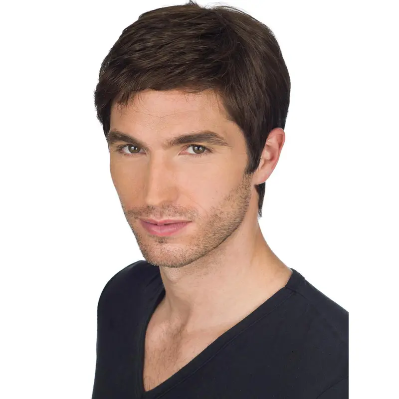 Best Straight Mono Short Men Wigs