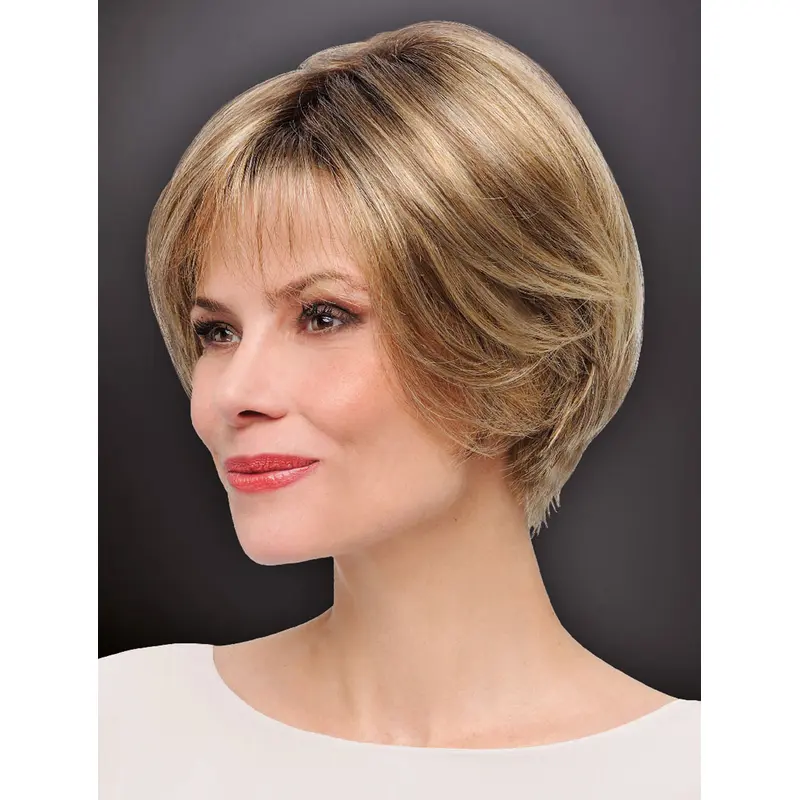 Fashion 8" Short Straight Blonde Bob Wigs