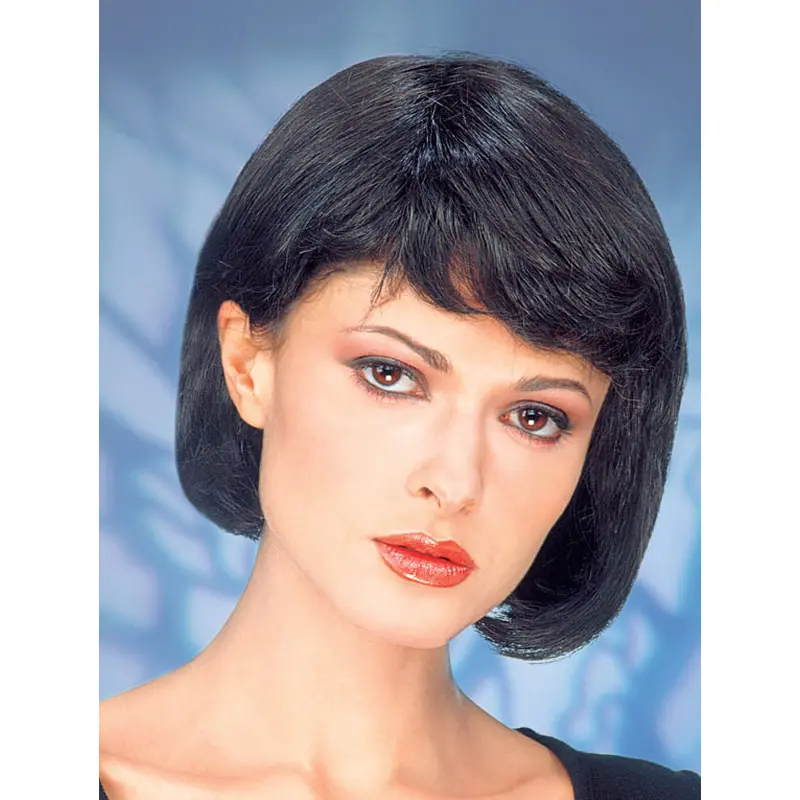 Synthetic Short Straight Black Flexibility Classic Wigs
