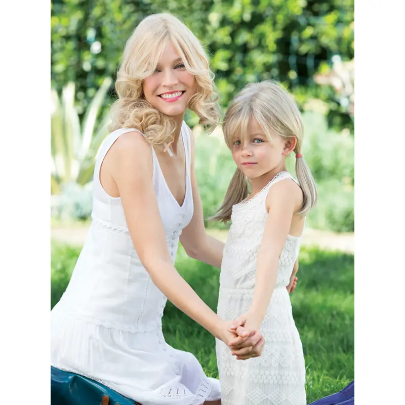 Top Layered Wavy Blonde Long Wigs