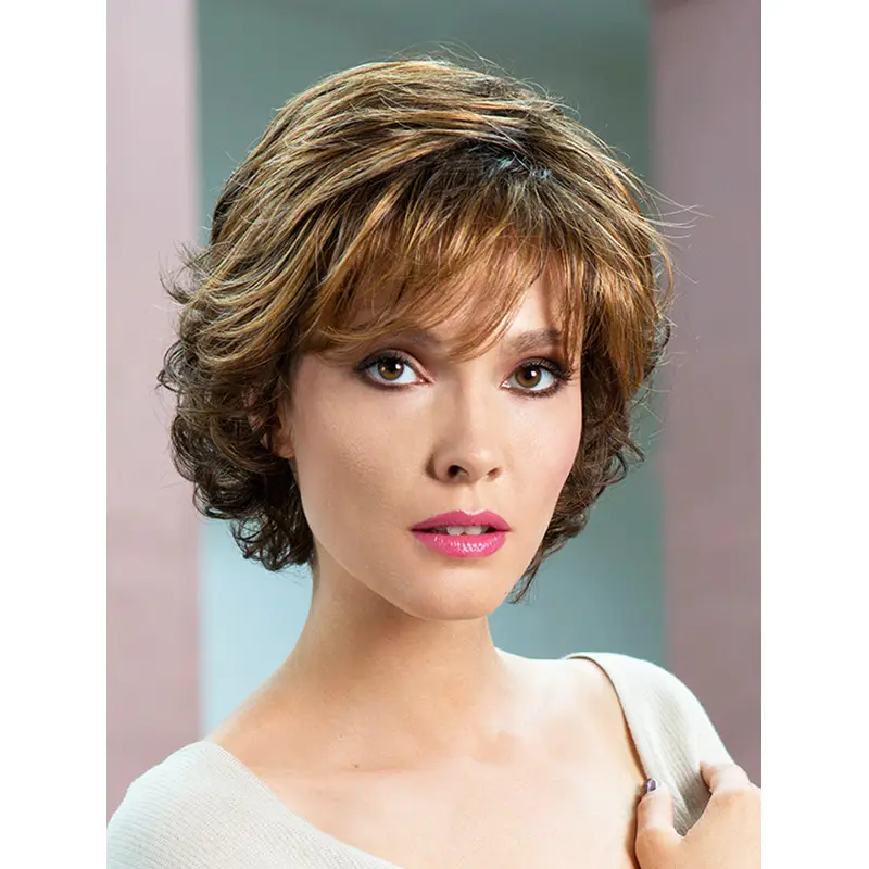 Wavy Brown Short 8" Soft Classic Wigs