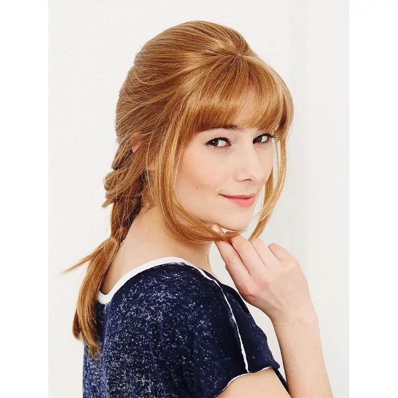Fashion Blonde Wavy Long Human Hair Wigs