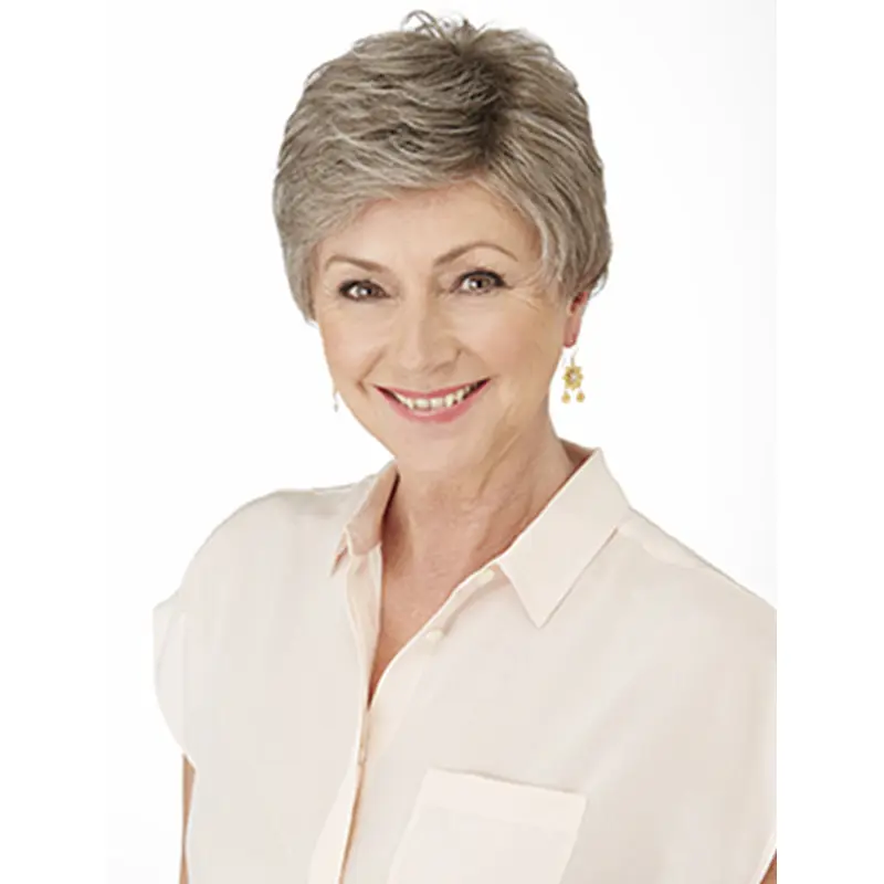 Soft Short Curly 4" Grey Wigs