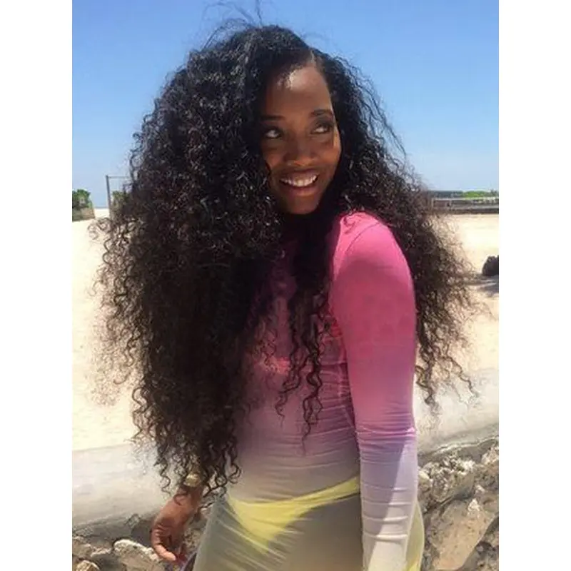 Black Women Kinky Curly Lace Front Human Hair
