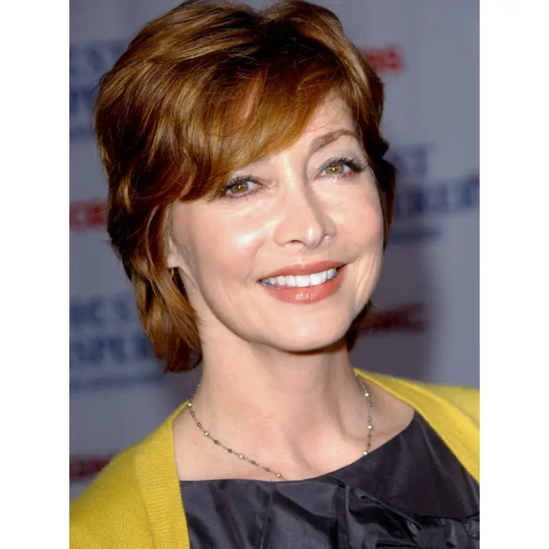 Short Remy Human Hair Capless Wavy Mature Women Wigs 8 Inch