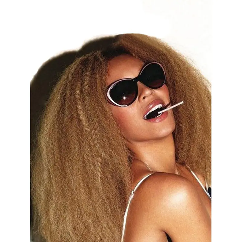 New Beyonce Afro Curl 16 Inches Human Hair Lace Wig