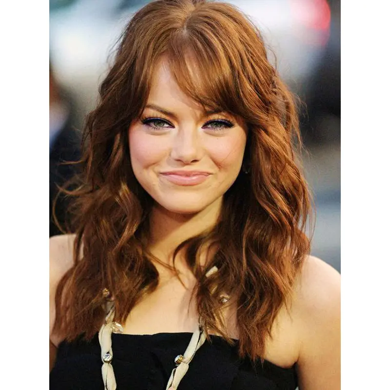 Top Long Wavy Full Lace Copper Wigs 18 Inch