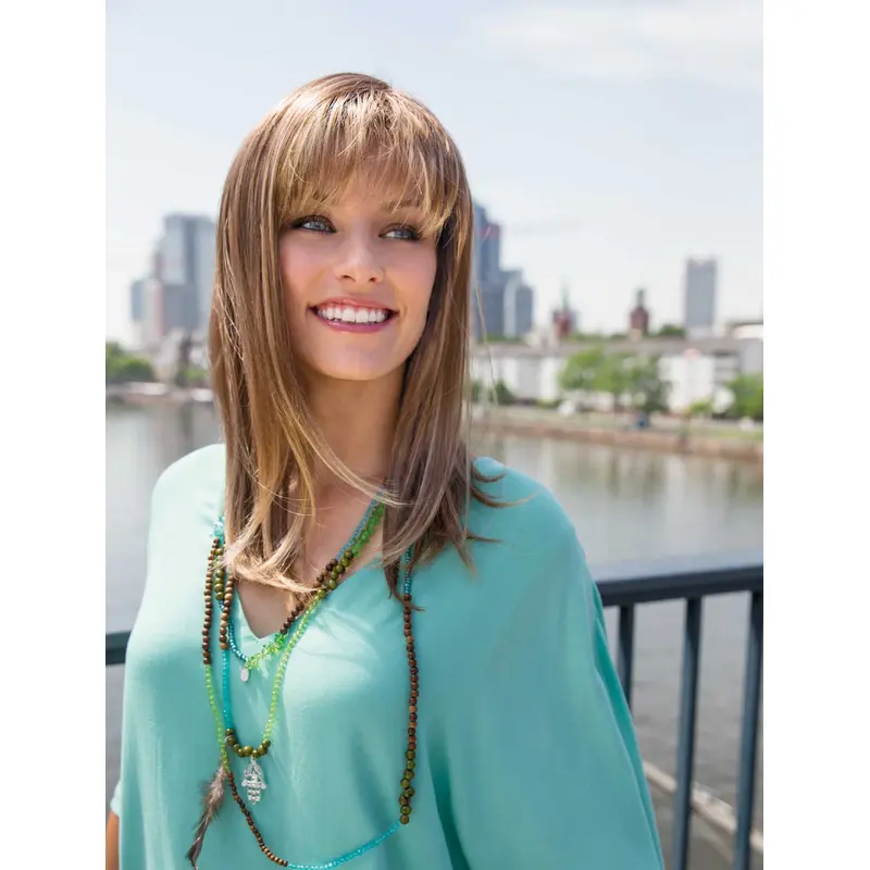 Trendy Brown Straight Long Synthetic Wigs