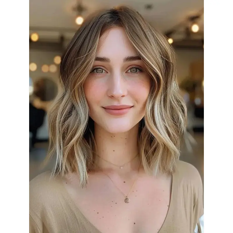 Medium Wigs Women Bobs 12" Ombre/2 tone Lace Front Wigs