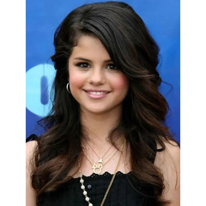Traditiona Black Wavy Long Celebrity Lace Wigs
