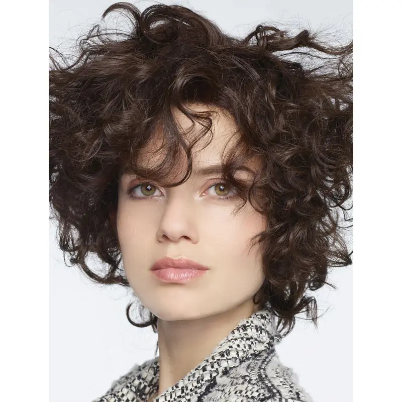 Amazing Brown Long Curly With Bangs Fantastic Wigs