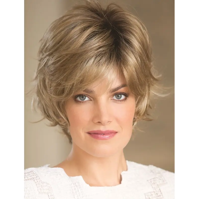 Fashional Short Wavy Blonde New Design Layered Wigs