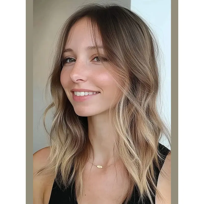 Medium Length Hair Wigs For Women 14" Wavy Synthetic Wigs