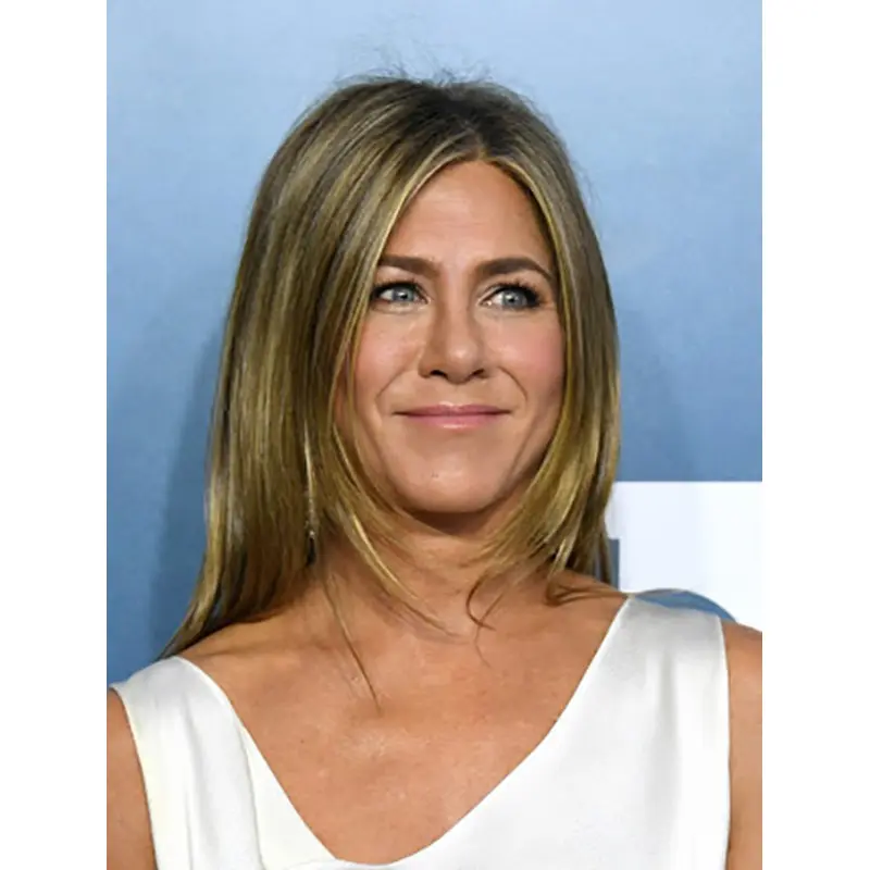 Blonde 18" Straight Without Bangs Long Jennifer Aniston Wigs