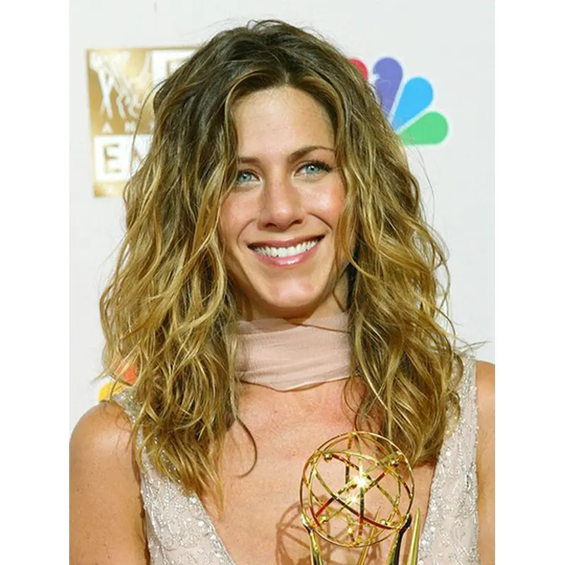Ombre/2 Tone 16" Wavy Without Bangs Long Jennifer Aniston Wigs