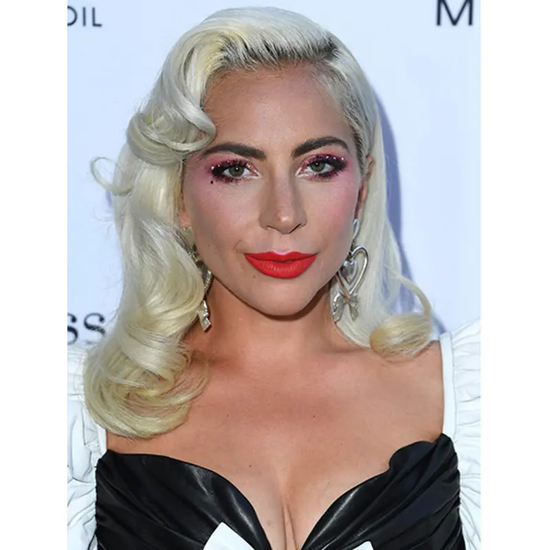 Wavy Grey Capless Long Without Bangs Lady Gaga Wigs
