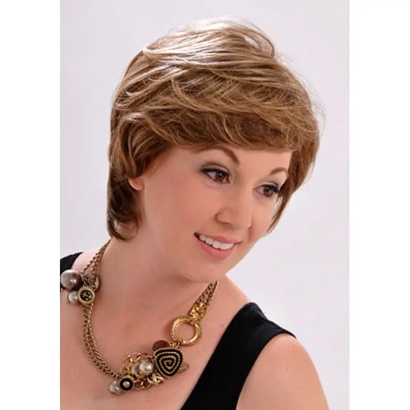 Monofilament Impressive With Bangs Straight Short Wigs