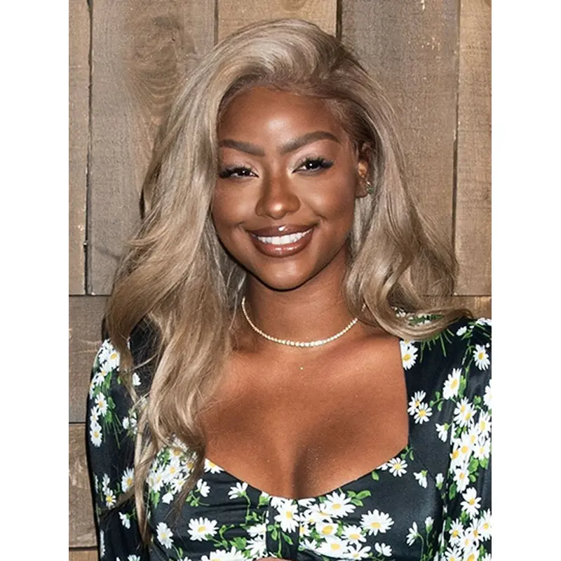 18" Lace Front Long Grey Without Bangs Justine Skye Wigs