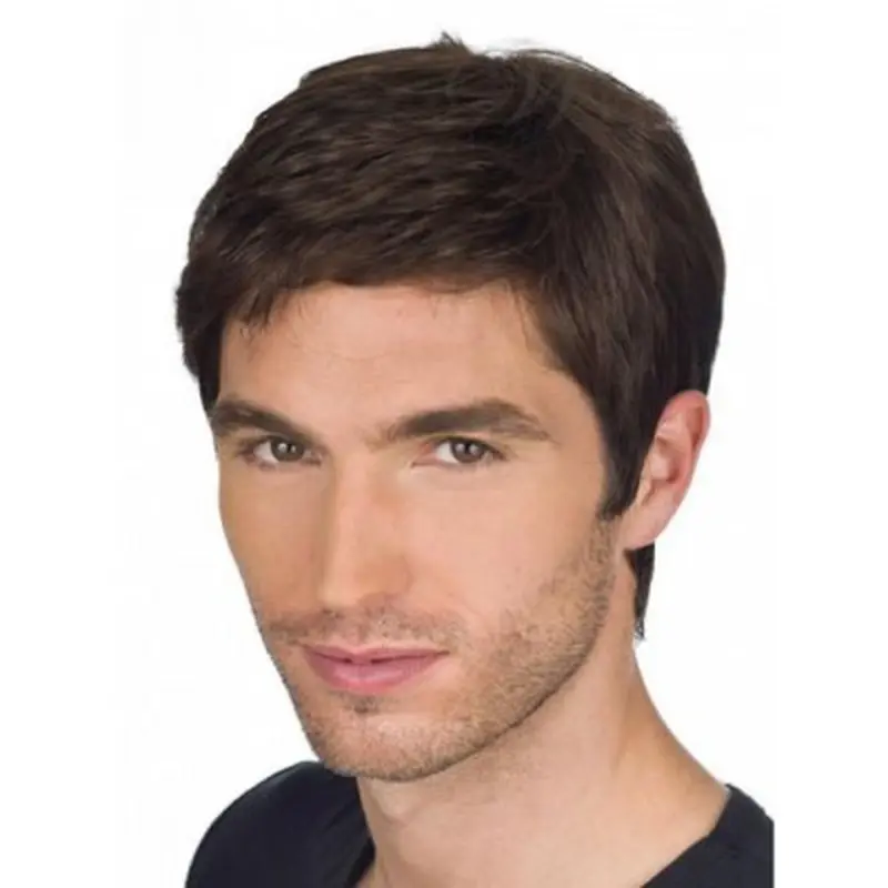 Gorgeous Auburn Straight Short Men Wigs