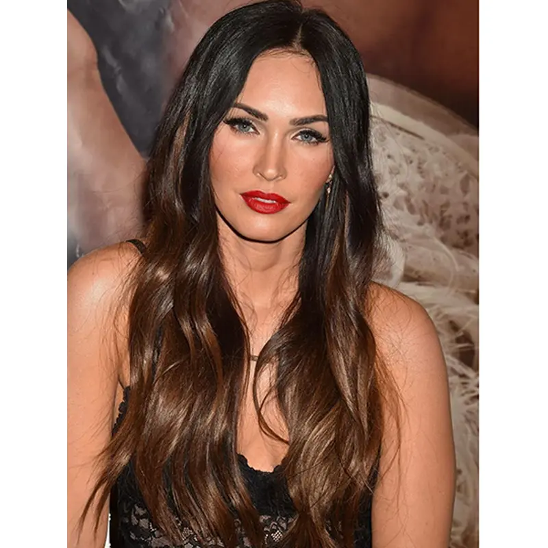 Wavy Long Ombre/2 Tone Synthetic Megan Fox Wigs