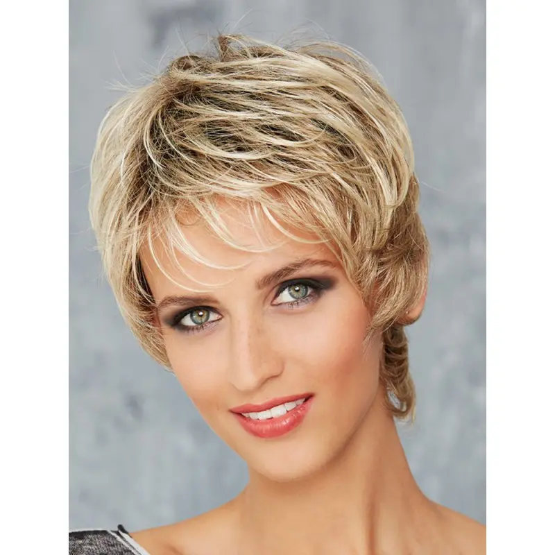 Boycuts Synthetic Blonde Wavy 8" Monofilament Wigs
