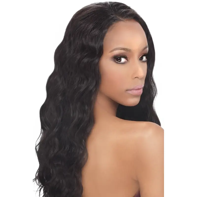 Braw Black Wavy Long Synthetic Lace Front Wigs