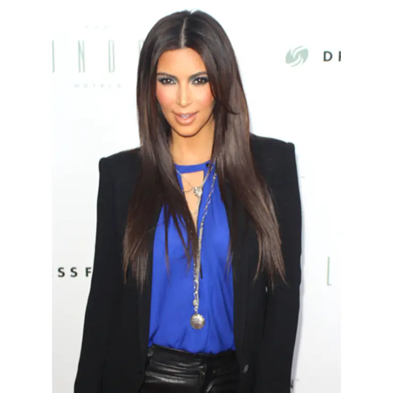 Unique Brown Straight Long Kim Kardashian Wigs