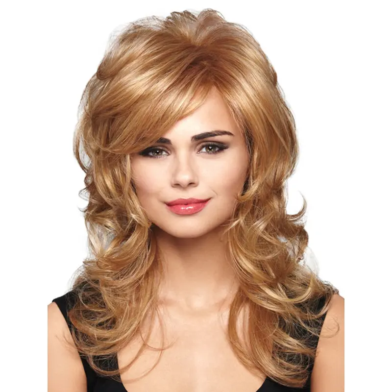 Blonde Wavy Synthetic Convenient Long Wigs