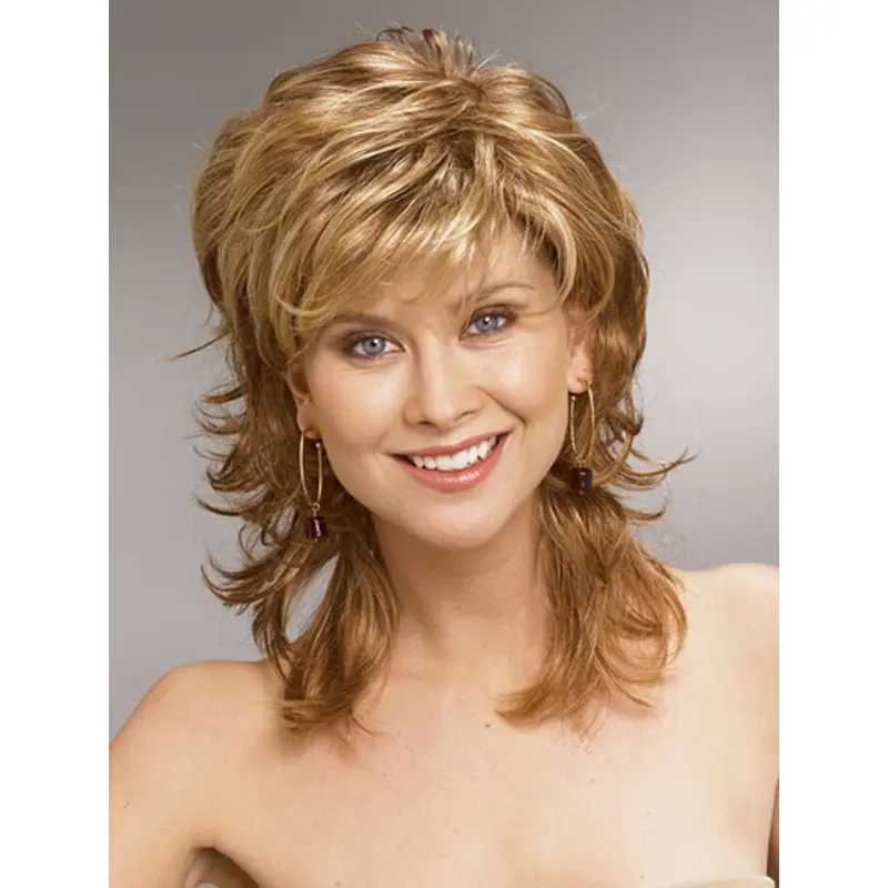 Blonde Wavy Synthetic Perfect Medium Wigs