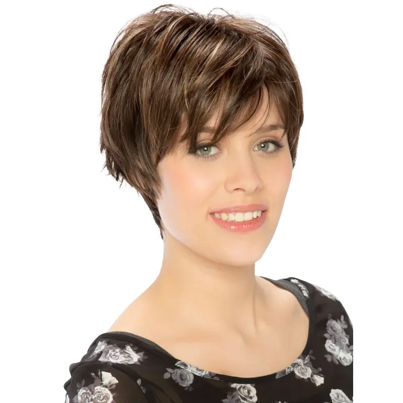 Designed Monofilament Synthetic Straight 8" Short Wigs
