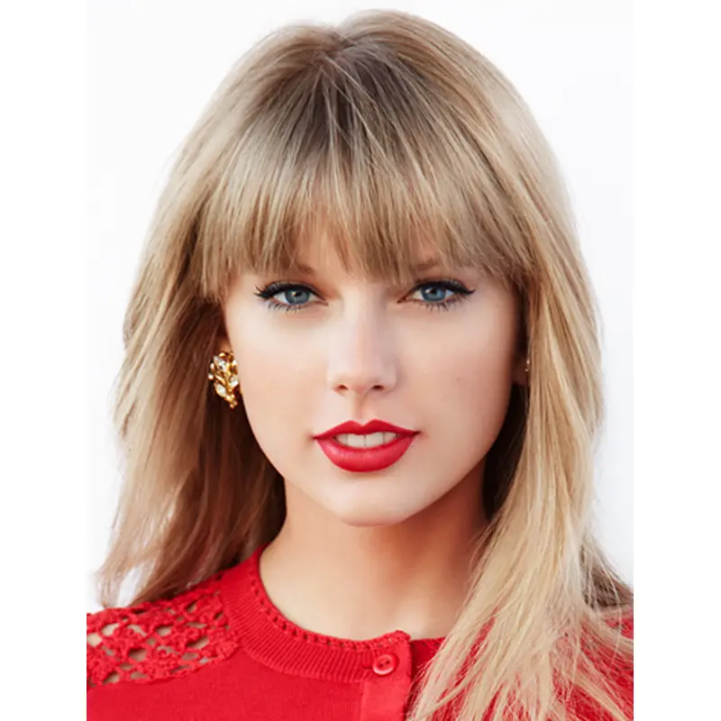 Popular Long Straight Blonde With Bangs Taylor Swift Inspired Wigs