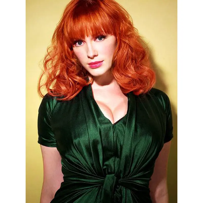 Trendy Shoulder Length Wavy Capless Copper Wigs 16 Inch