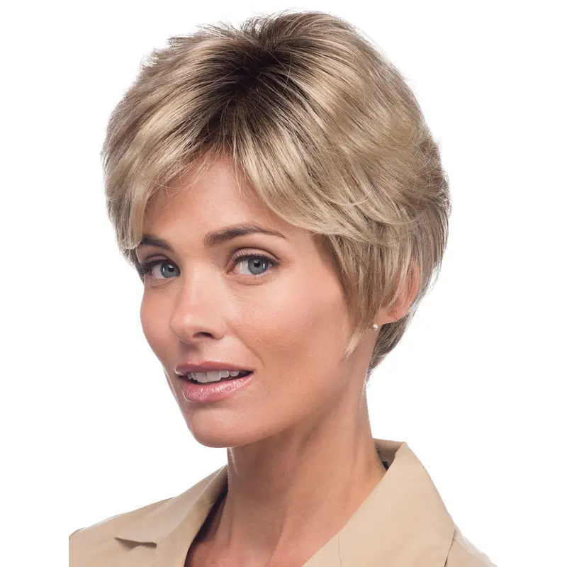 Tempting Blonde Monofilament Short Celebrity Wigs