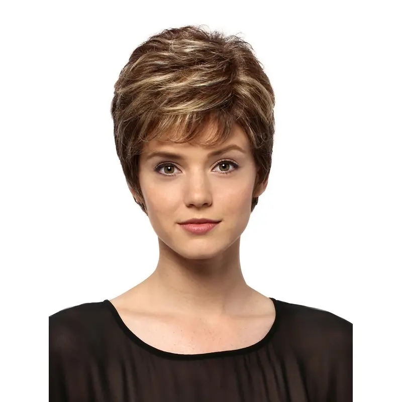 Fantastic Wavy Brown Boycuts Hot Wigs
