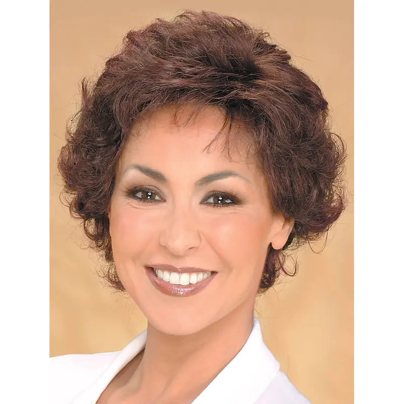 Synthetic Short Curly Brown Sassy Classic Wigs