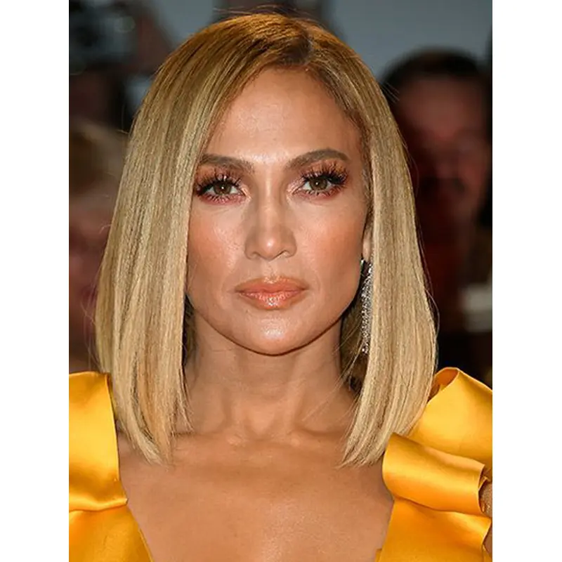 Blonde 12" Straight Bobs Chin Length Jennifer Lopez Wigs