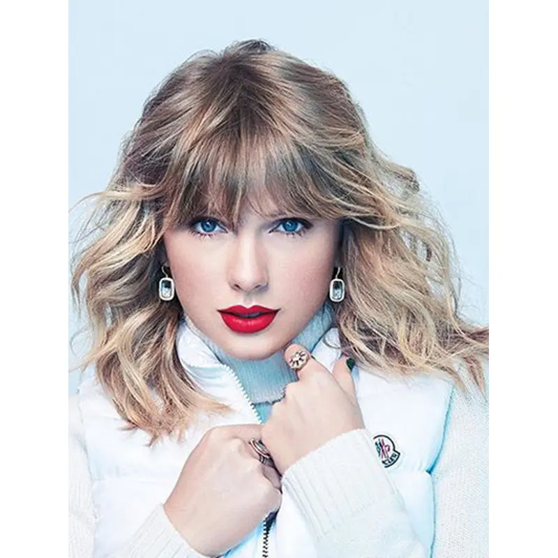 Capless Shoulder Length Ombre/2 Tone Wavy With Bangs Taylor Swift Wigs