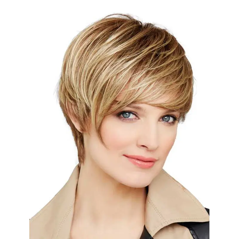 6" Short Straight Blonde Lace Wigs Online