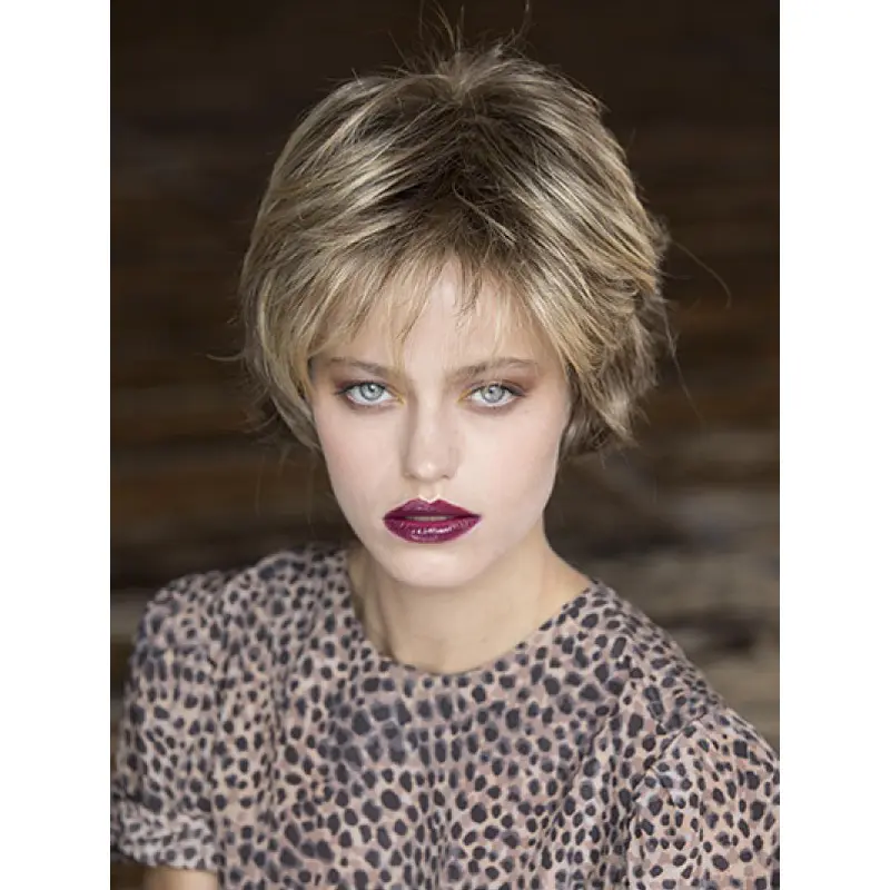 Wavy Blonde 8" Boycuts Capless Short Wigs