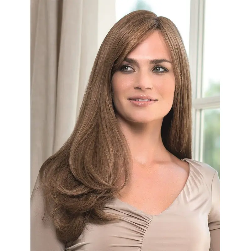 Blonde Monofilament Remy Human Hair Cosy Long Wigs