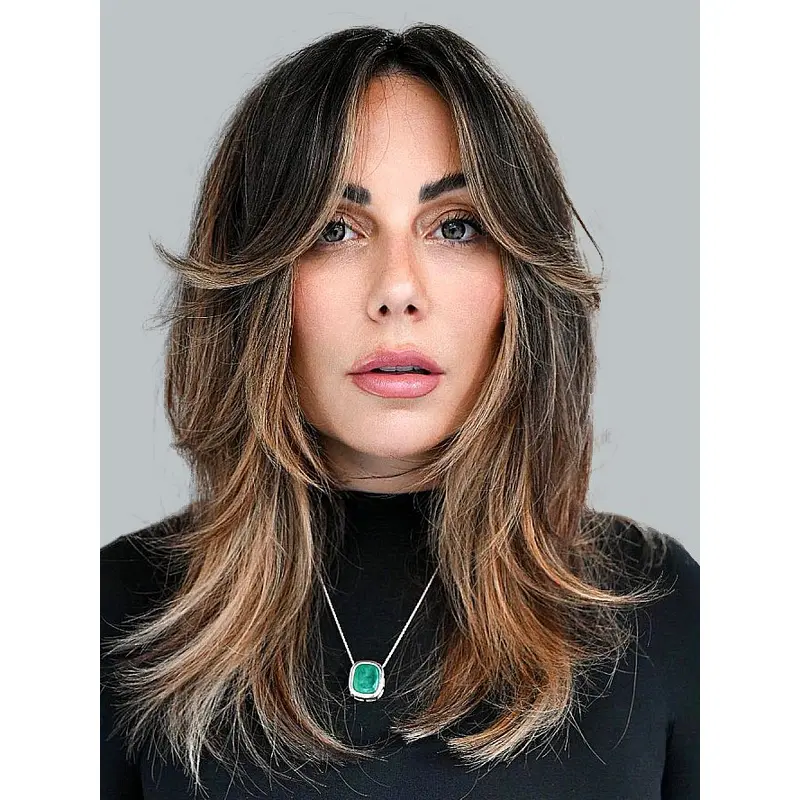 Real Looking Wigs 14" Ombre/2 Tone Shoulder Length Straight Layered Wigs