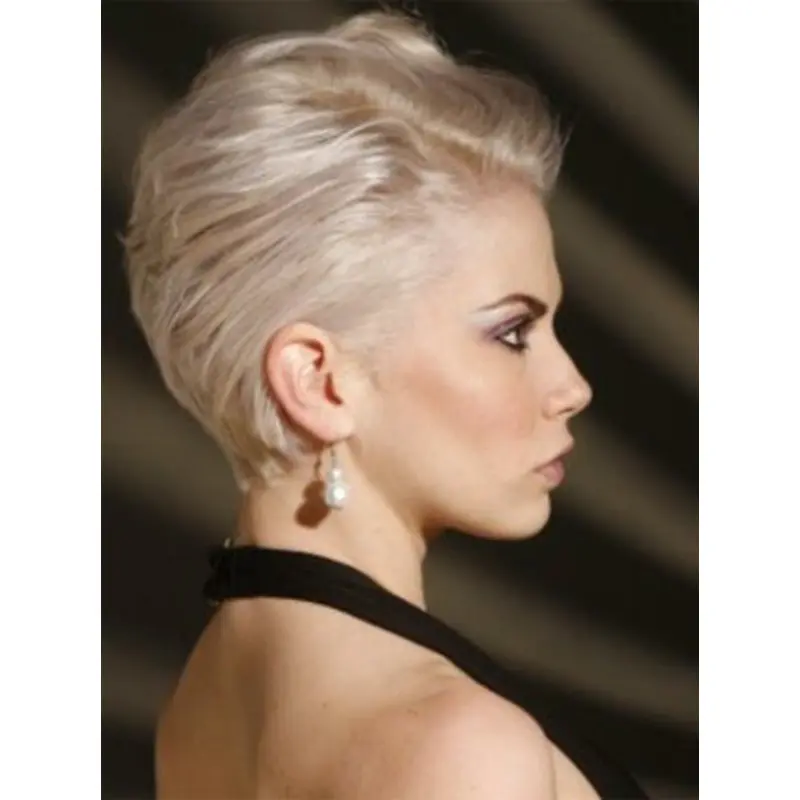 Young Fashion Platinum Blonde with Short Neckline